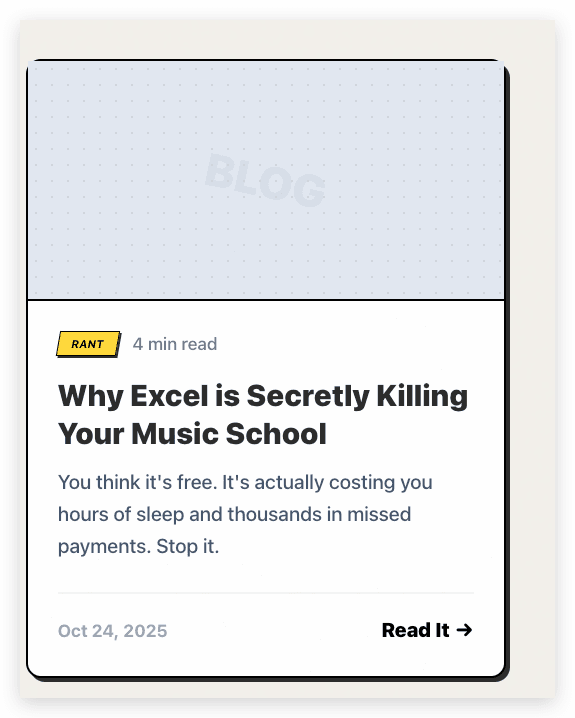 为什么 Excel 正在秘密杀死你的音乐学校
